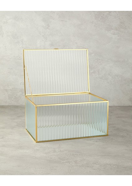 Luxury Cam Dekoratif Kutu 30X20X15 cm Gold fiyatları