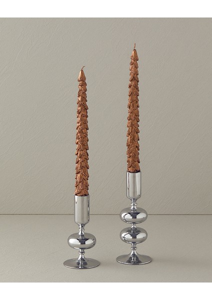Yılbaşı Christmas Tree 2'li Mum 26,4x5,7x3,5 cm Bronz fiyatları