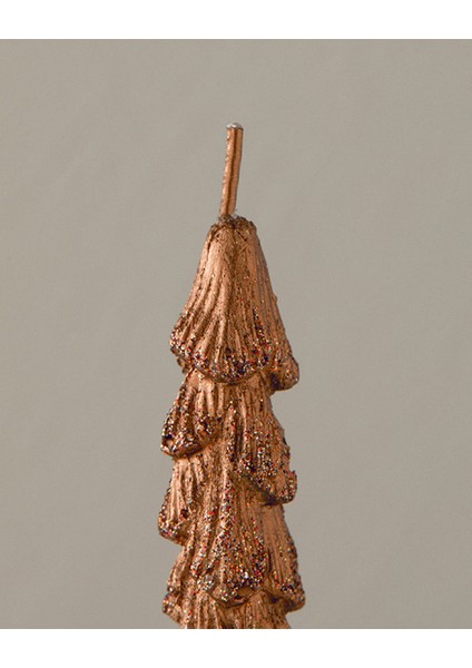 Yılbaşı Christmas Tree 2'li Mum 26,4x5,7x3,5 cm Bronz modelleri