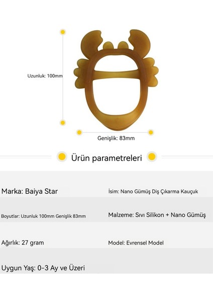 Çocuklar Bebek Azı Dişleri Silikon Yumuşak Sakız Yengeç Diş Kaşıyıcı (Yurt Dışından) modelleri
