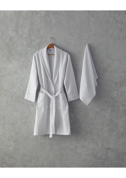 Como Microcotton Pike Bornoz Seti Beyaz
