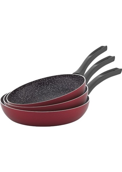 Prime Granit 3 Pcs Tava Seti Kapaksız Indüksiyonlu (18/22/26CM)