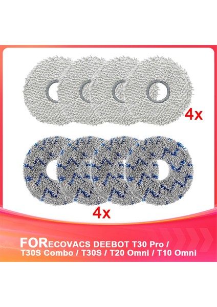Ecovacs Deebot T30 Pro /T30S Combo / T30S / T20 Omni /T10 Omni /x1 Omni Yedek Parçaları Için Yıkanabilir Paspas Bezi (Yurt Dışından)