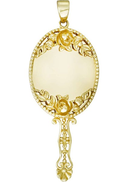 14 Ayar Altın Ayna Kolye Ucu