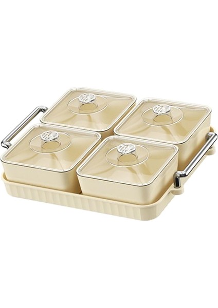 Ünmüş Tepsisi Tabağı Mutfak Kavanozları Çıkarılabilir Ücüler 4 Kase (Yurt Dışından)