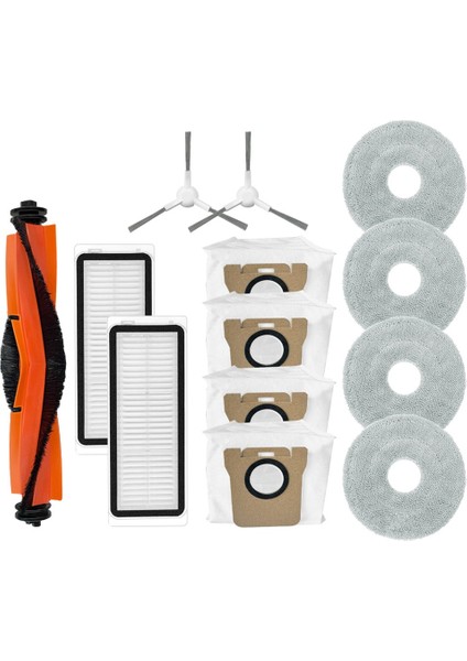 Xiaomi Robot Vakum X20 Plus / X20 + Robot Vakum Aksesuarları Torbaları Hepa Filtre Paspas Bezi Ana Yan Fırça Parçaları (Yurt Dışından)