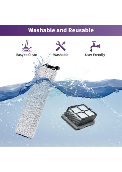 Tineco Ifloor 3 ve Ifloor One S3 Kablosuz Islak Kuru Elektrikli Süpürge Için Yedek Fırça Silindirleri ve Filtre Seti (Yurt Dışından) fırsatları