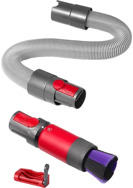 Dyson V7 V8 V10 V11 V15 Için Vakum Fırçası Ataşmanı, Uzatma Hortumu ve Tetik Kilidi ile Yumuşak Fırça Temizleme Aleti (Yurt Dışından)