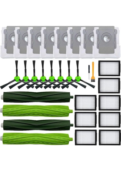 Irobot Roomba I3 I3+ I7 I7+ I4 I6 I6+I8 I8+/plus E5 E6 E7 J7 Ie &j Serisi Vakum Ana Yan Fırça Hepa Filtre Torbaları (Yurt Dışından)
