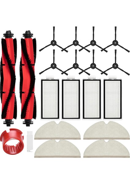 Roborock Q7 Q7+ Q7 Max Q7 Max+Robot Elektrikli Süpürge Silindir Fırça Hepa Filtreleri Için Uyumlu Yedek Aksesuar Seti (Yurt Dışından)