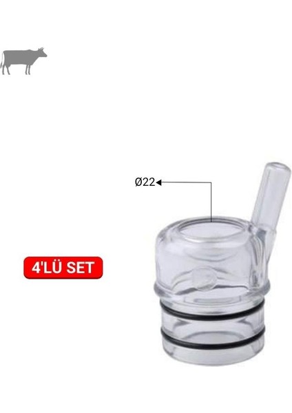 Yarım Tip Ø22 Meme Lastiği Kılıfı Plastiği (Şeffaf) (4'lü)