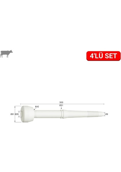 Kunter Uzun Meme Lastiği (Silikon Memelik - 4 Lü Paket)