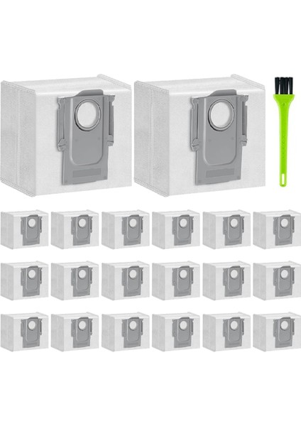 Roborock S7 Maxv Ultra, S7 Max Ultra, Q5+, Q5 Pro+, Q7+ Max+, Q8 Max+, S8+, S8 Pro Ultra ile Uyumlu 20 Paket Toz Torbası (Yurt Dışından)