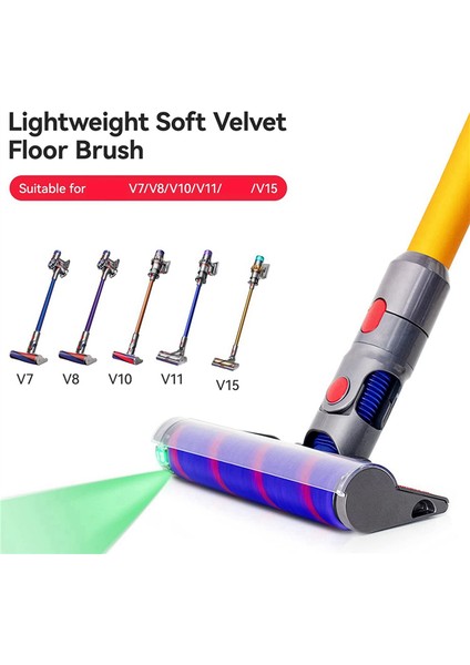 Dyson V7 V8 V10 V11 V15 Kablosuz Dikey Elektrikli Süpürge Parçaları Için Yumuşak Silindir Fırça Başlığı Sert Zemin Aparatı (Yurt Dışından) modelleri