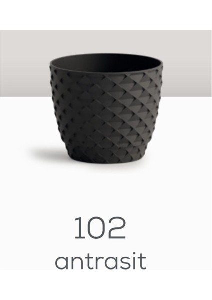 Serınova Kapadokya Saksı 3 No Antrasit