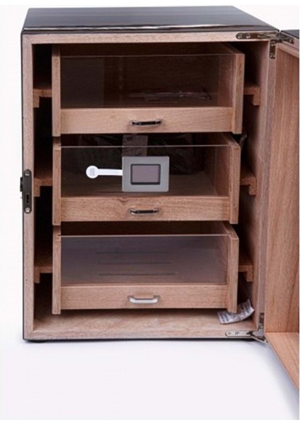 Cam Kapaklı Çekmeceli 120’LI Humidor - PHUM0130 fırsatları