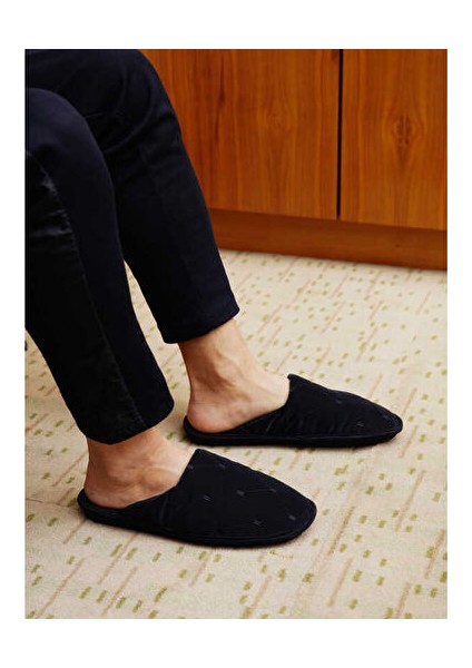 Navy Blue Baklava Canak Slipper Erkek Ev Terliği Can-Eblt Mavi fiyatları