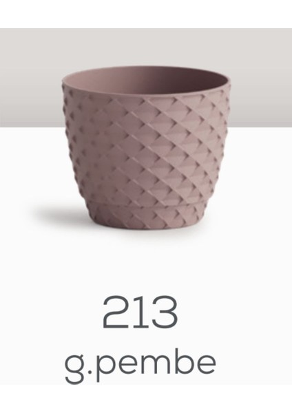 Serınova Kapadokya Saksı 3 No Gül Pembe