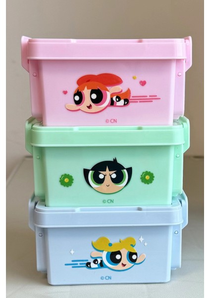 Powerpuff Girls Lisanslı 3 Katlı Saklama Kutusu fiyatları