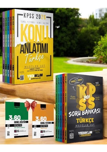 2026 Lisans Kpss Genel Yetenek Genel Kültür Konu ve Soru Modüler 10'lu Set-Kpss Deneme Hediye