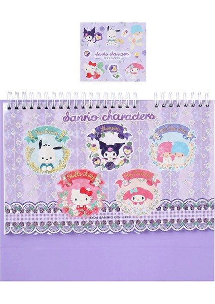 Sanrio Lisanslı Telli Not Defteri Mor- 80 Yaprak