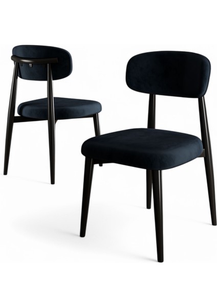 Laos Serisi 6 Adet Antrasit Mutfak Sandalyesi Siyah Metal Iskeletli 1. Sınıf Babyface Kumaş modelleri