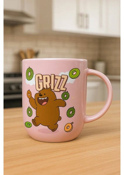 We Bare Bears Lisanslı Tatlı Serisi Kaşıklı 2'li Bardak Seti modelleri