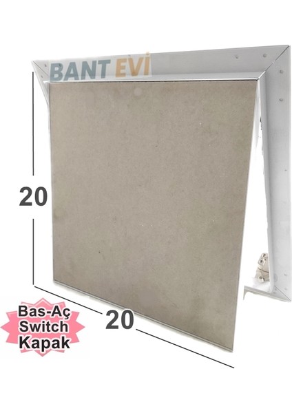Alçıpan Müdahale Kapağı 20x20cm Bas Aç Kontrol Kapağı Menteşeli Alçıpan Müdahale Kapağı