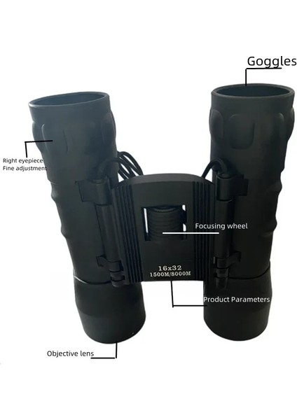 16X32 Hd Dürbün, Kompakt ve Katlanır, Bak4 Prizma Myk Optik, Seyahat Için Yüksek Güçlü Zoom, Kuş Gözlemciliği, Açık Hava Sporları-Profesyonel Hafif Teleskop (Yurt Dışından)