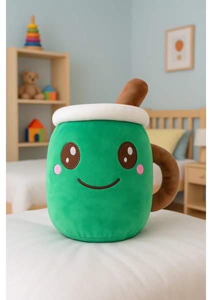 Gülümseyen Kahve Bardağı Peluş Oyuncak - 30CM