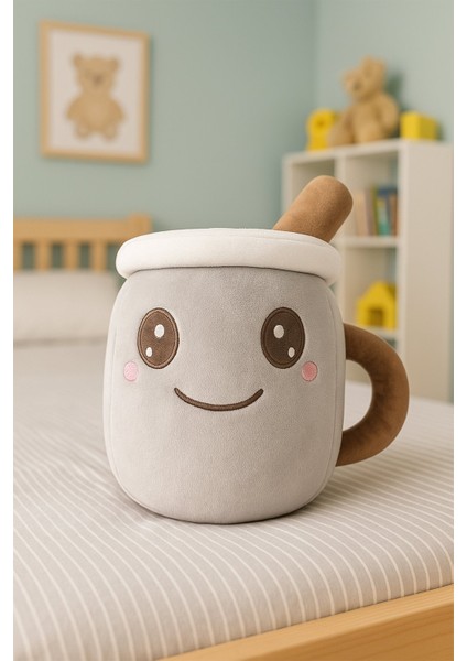 Gülümseyen Kahve Bardağı Peluş Oyuncak - 30CM