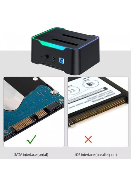 3.0 HDD Klonlama Istasyonu 2.5" 3.5" Sata Harddisk Kopyalama Docking Kutusu