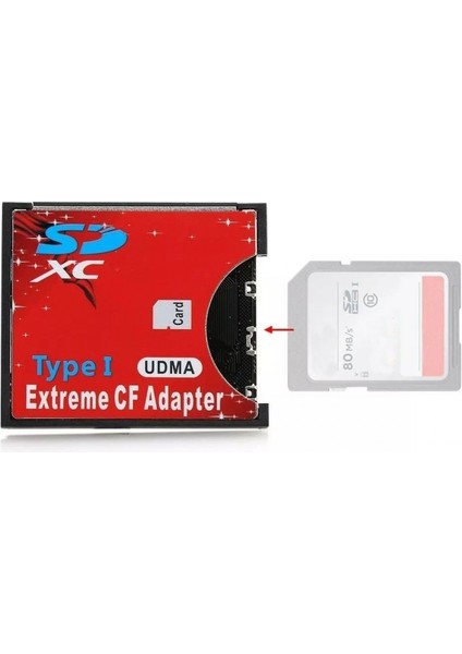 Sd To Cf Kart Dönüştürücü Adaptör Compact Flash Tip I Çevirici