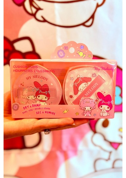 Sanrio Lisanslı Ekstra Büyük Makyaj Pufu (2 Adet + Kap)
