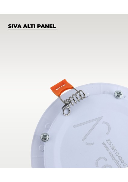 12W Sıva Altı Yuvarlak Slim LED Panel 4000K Gün Işığı - 2 Adet modelleri