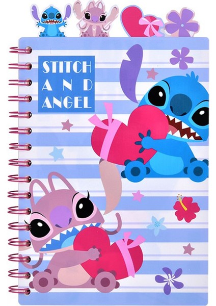 Disney Lisanslı Stitch&angel A5 Ayraçlı Telli Not Defteri fiyatları