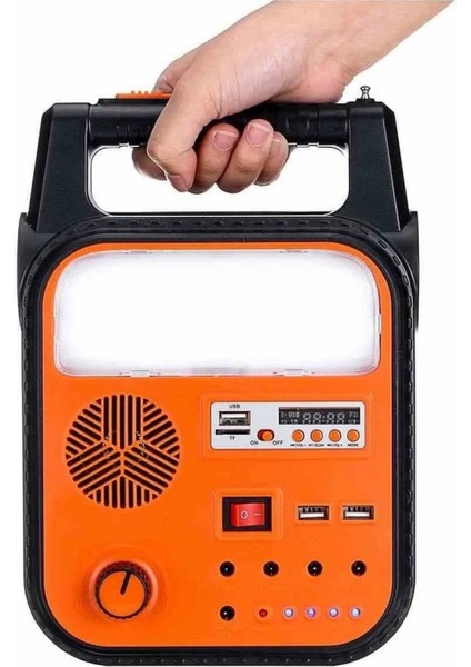 Gold Silver GS-902P Şarjlı Solar Fener Bluetooth Özelliği