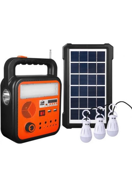 Gold Silver GS-902P Şarjlı Solar Fener Bluetooth Özelliği fiyatları