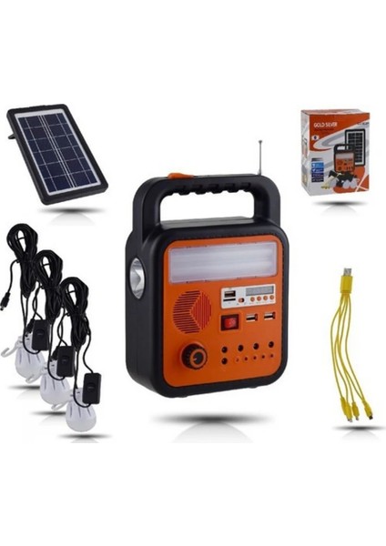 Gold Silver GS-902P Şarjlı Solar Fener Bluetooth Özelliği modelleri