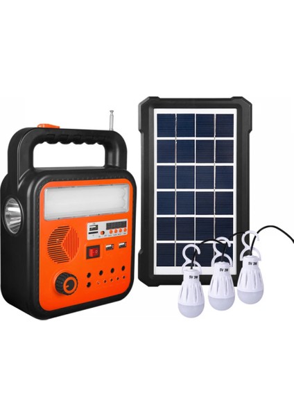 Gold Silver GS-902P Şarjlı Solar Fener Bluetooth Özelliği indirimleri