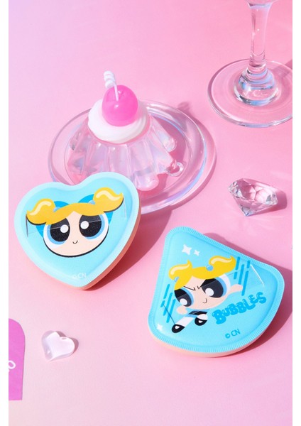 Powerpuff Girls Lisanslı Makyaj Puf Seti Bubbles