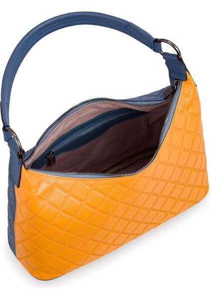 Kapitone Mavi-Sarı Kadın Omuz Çantası Blm 8107 fırsatları