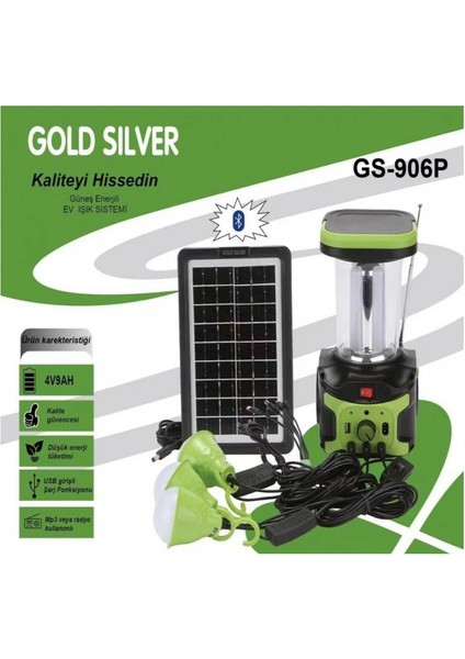 Goldsilver Gold Silver GS-906P Güneş Enerjili Solar Lamba fırsatları