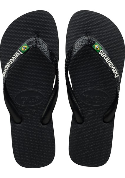 Havanias Brasil Logo BlackBlack Siyah Erkek Terlik 4110850-1069