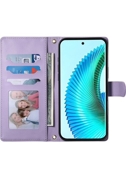 Honor 400 5g Eşkenar Dörtgen Dikişli Cüzdan Standı Deri Telefon Kılıfı Kayışlı (Yurt Dışından) fiyatları