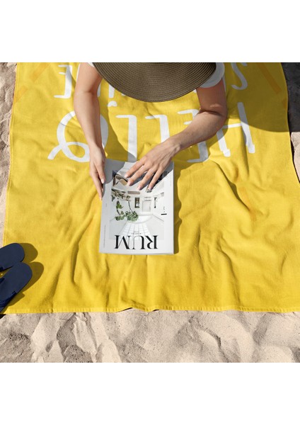Hello Sunshine Plaj Havlusu - Microfiber