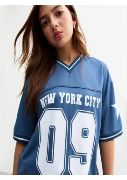 Kısa Kollu Oversize V Yaka Basic T-Shırt modelleri