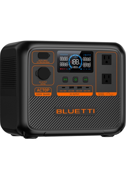 Bluettı AC70P Taşınabilir Güç Kaynağı - 1000W 864WH modelleri