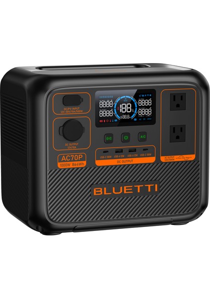 Bluettı AC70P Taşınabilir Güç Kaynağı - 1000W 864WH indirimleri