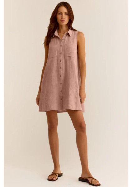 Müslin Mini Elbise - Cepli Plaj Elbisesi - Günlük Müslin Elbise - Plaj, Günlük. modelleri